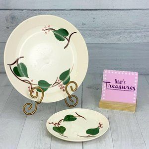 Blue Ridge STANHOME Green Ivy Dessert Plates Set 2